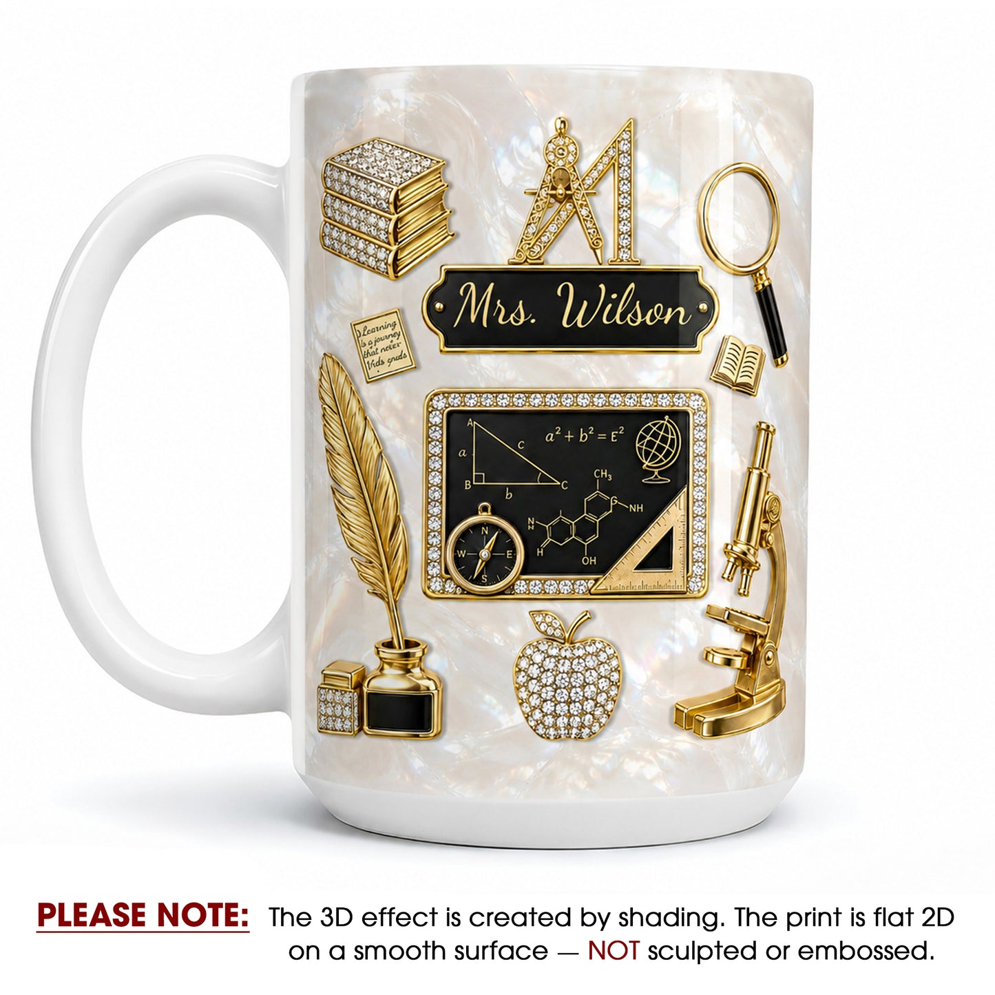 Personalized Teacher Name Mug, Custom Back to School Gift for Teacher