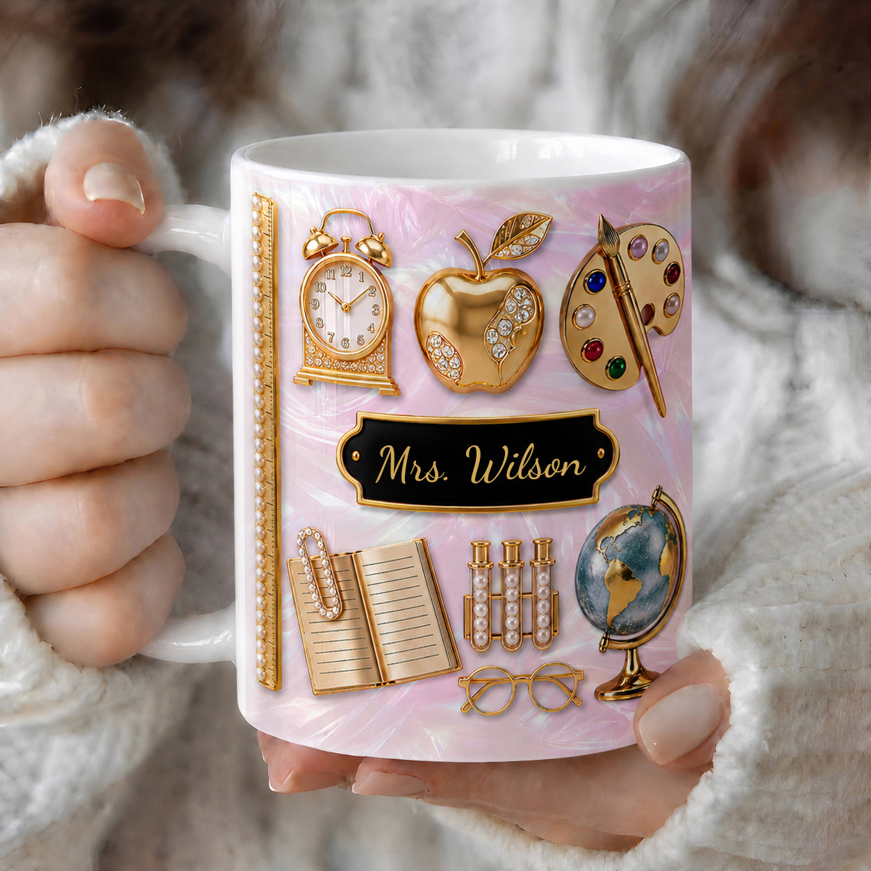 Personalized Teacher Name Mug, Custom Back to School Teacher Appreciation Gift
