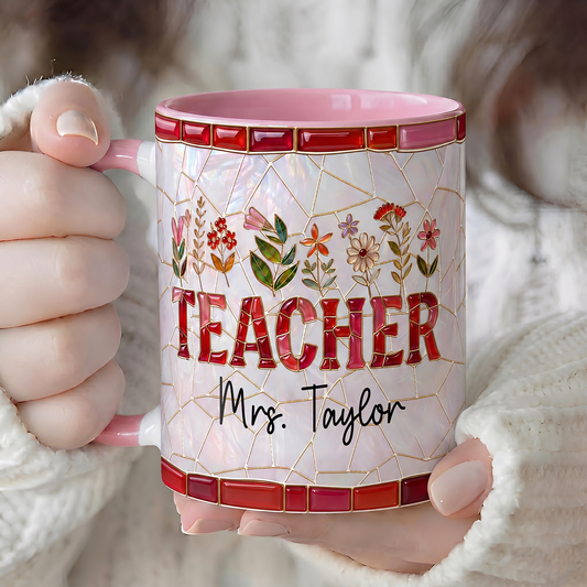 Personalized Teacher Mug, Custom Teacher Name Coffee Mug, Back to School Gift