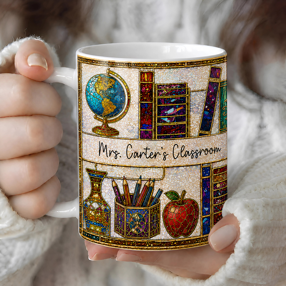 Personalized Teacher Classroom Mug, Custom Name Back to School Teacher Gift