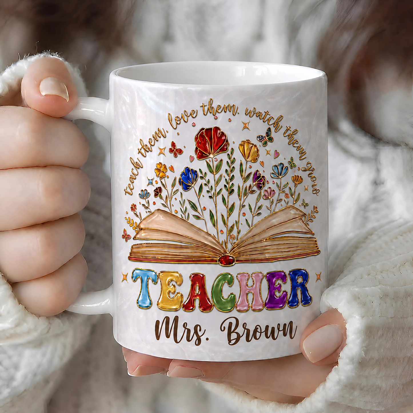 Personalized Teacher Mug, Custom Teacher Name Mug, Back to School Gift