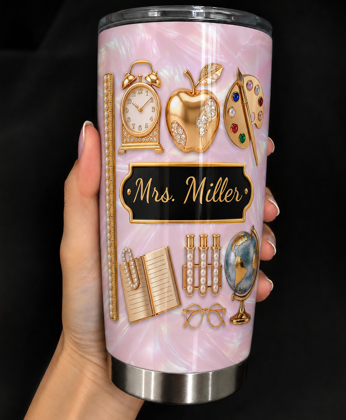 Personalized Teacher Tumbler, Custom Teacher Name Gift, Back to School