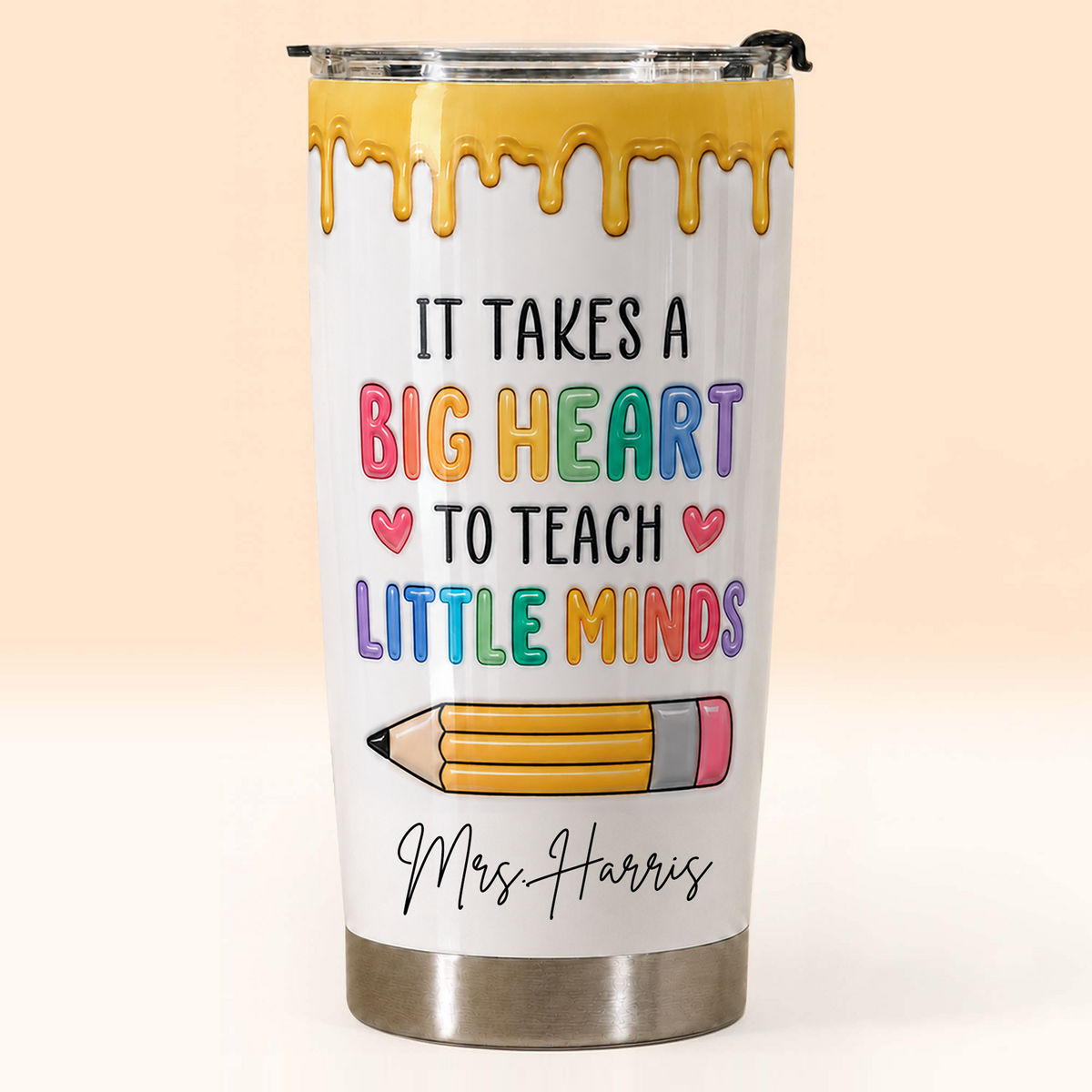 Personalized Teacher Tumbler, Custom Teacher Name 20 oz Tumbler, Back to School Gift