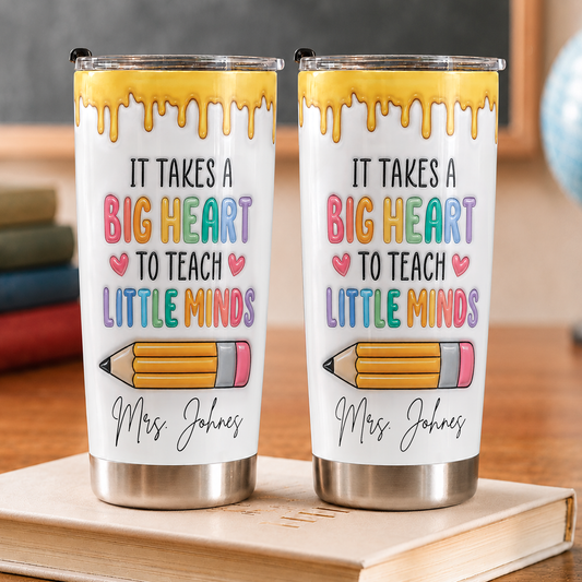 Personalized Teacher Tumbler, Custom Teacher Name 20 oz Tumbler, Back to School Gift