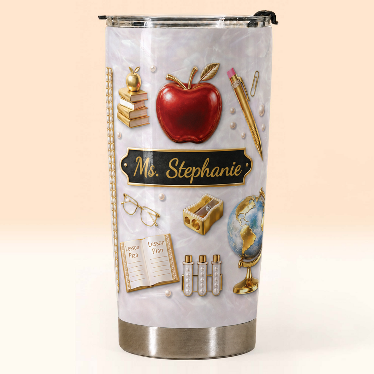 Personalized Teacher Tumbler, Custom Teacher Name 20oz Tumbler, Back to School Teacher Gift
