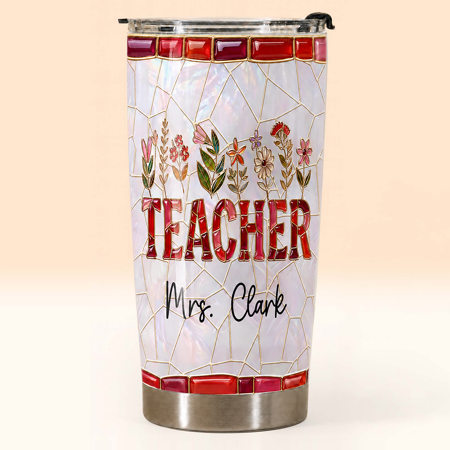 Personalized Teacher Tumbler, Custom Teacher Name 20 oz Tumbler, Back to School Gift