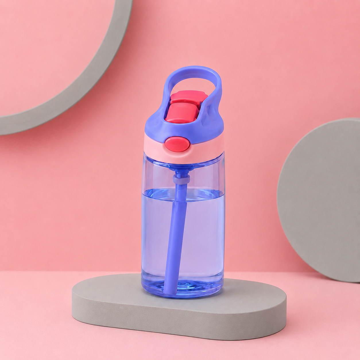 Personalized Kids Water Bottle, Custom Name School Bottle with Straw Lid, Back to School Gift for Students