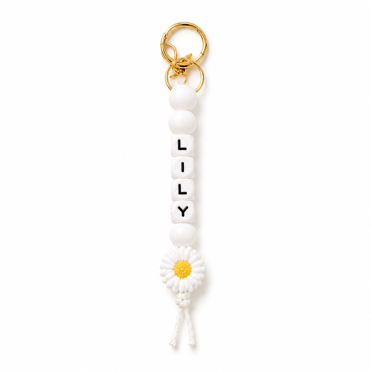 Personalized Name Backpack Keychain, Custom Beaded School Bag Charm, Back to School Gift for Students