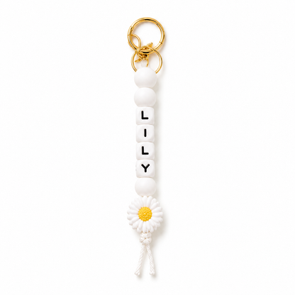 Personalized Name Backpack Keychain, Custom Beaded School Bag Charm, Back to School Gift for Students