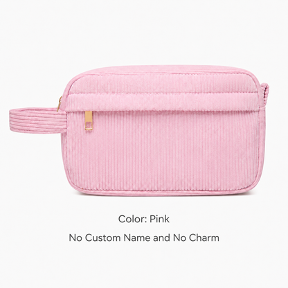 Personalized Girls Pencil Case, Custom Name Pencil Pouch with Flower Charm, Back to School Gift