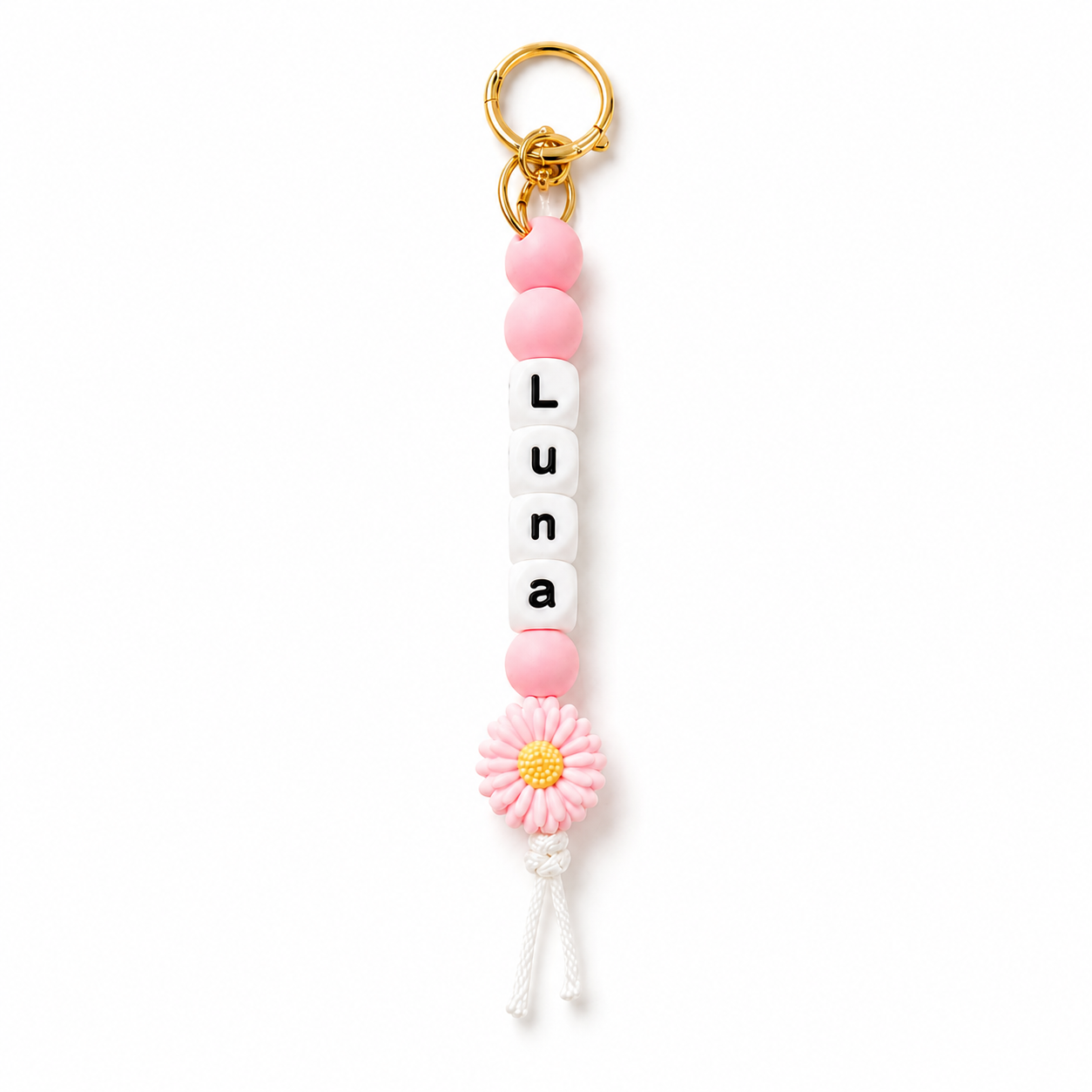 Personalized Name Backpack Keychain, Custom Beaded School Bag Charm, Back to School Gift for Students