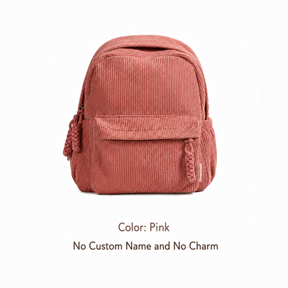 Personalized Kids Backpack, Custom Name School Bag with Letters and Charms, Back to School Gift