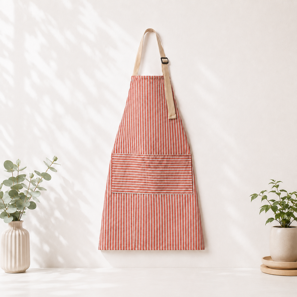 Personalized Grandma Apron, Custom Name Striped Kitchen Apron, Grandparents Day Gift for Grandma