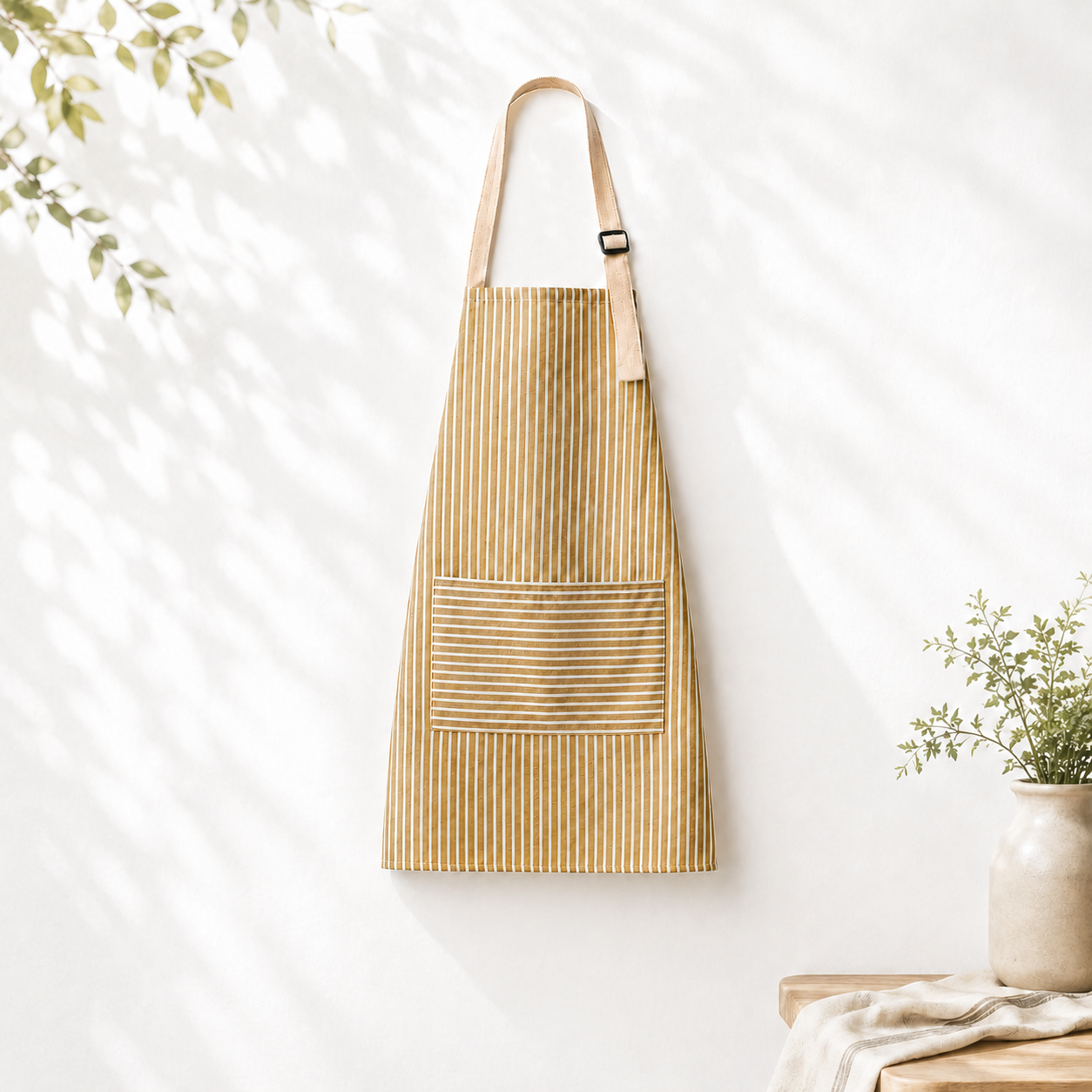 Personalized Grandma Apron, Custom Name Striped Kitchen Apron, Grandparents Day Gift for Grandma