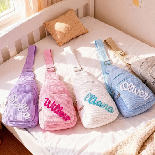 Personalized Kids Sling Bag, Custom Name Crossbody School Bag, Back to School Gift for Students