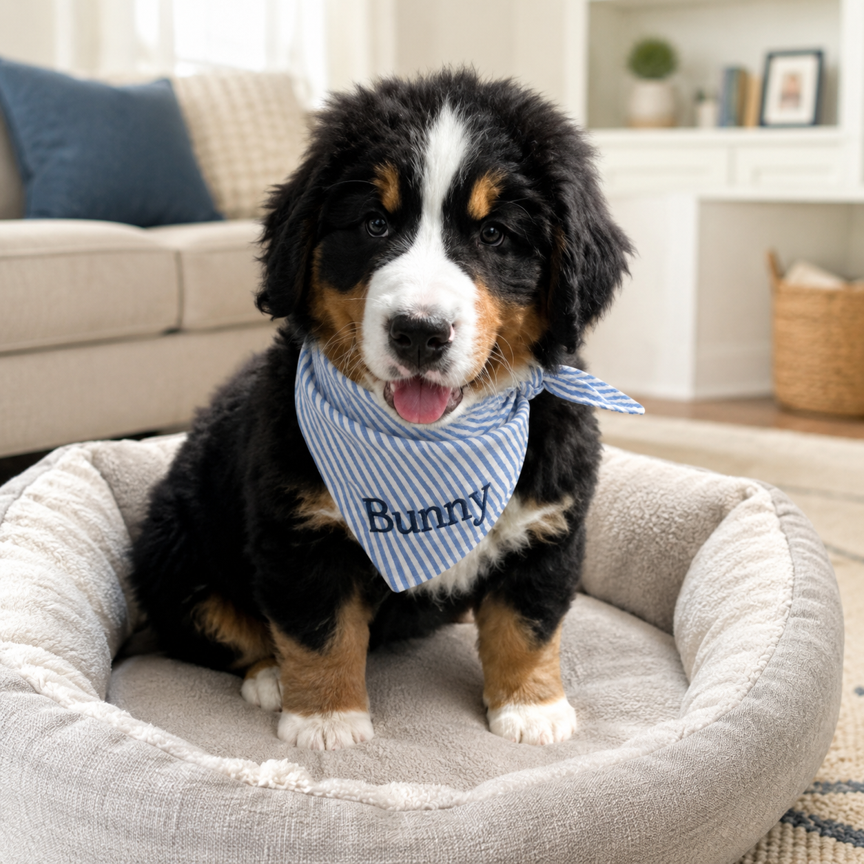 Personalized Pet Bandana, Custom Embroidered Dog Bandana, Cute Name Bandana for Dogs and Cats