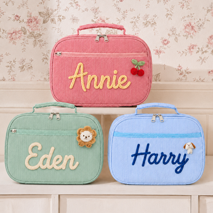 Kids Lunch Bag With Optional Personalized Name and Charm, Back to School Lunch Box for Students