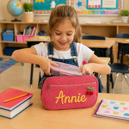 Kids Lunch Bag With Optional Personalized Name and Charm, Back to School Lunch Box for Students