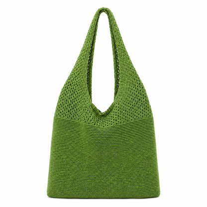 Personalized Knit Hollow-Out Shoulder Bag, Custom Grandma Name Bag, Grandparents Day Gift