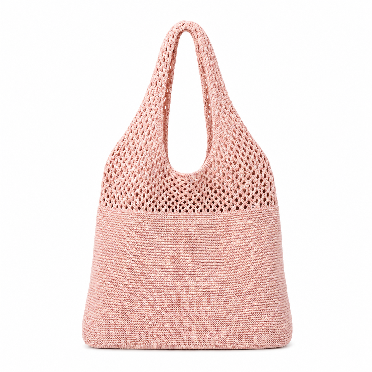 Personalized Knit Hollow-Out Shoulder Bag, Custom Grandma Name Bag, Grandparents Day Gift