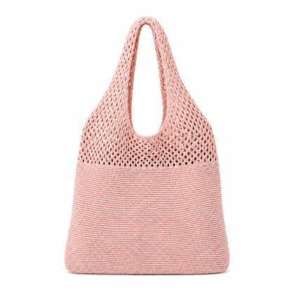 Personalized Knit Hollow-Out Shoulder Bag, Custom Grandma Name Bag, Grandparents Day Gift