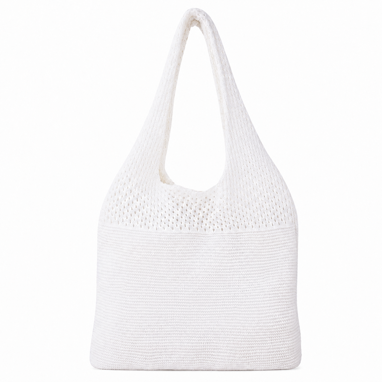 Personalized Knit Hollow-Out Shoulder Bag, Custom Grandma Name Bag, Grandparents Day Gift