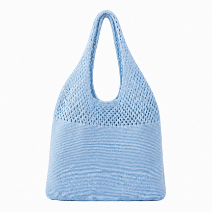 Personalized Knit Hollow-Out Shoulder Bag, Custom Grandma Name Bag, Grandparents Day Gift