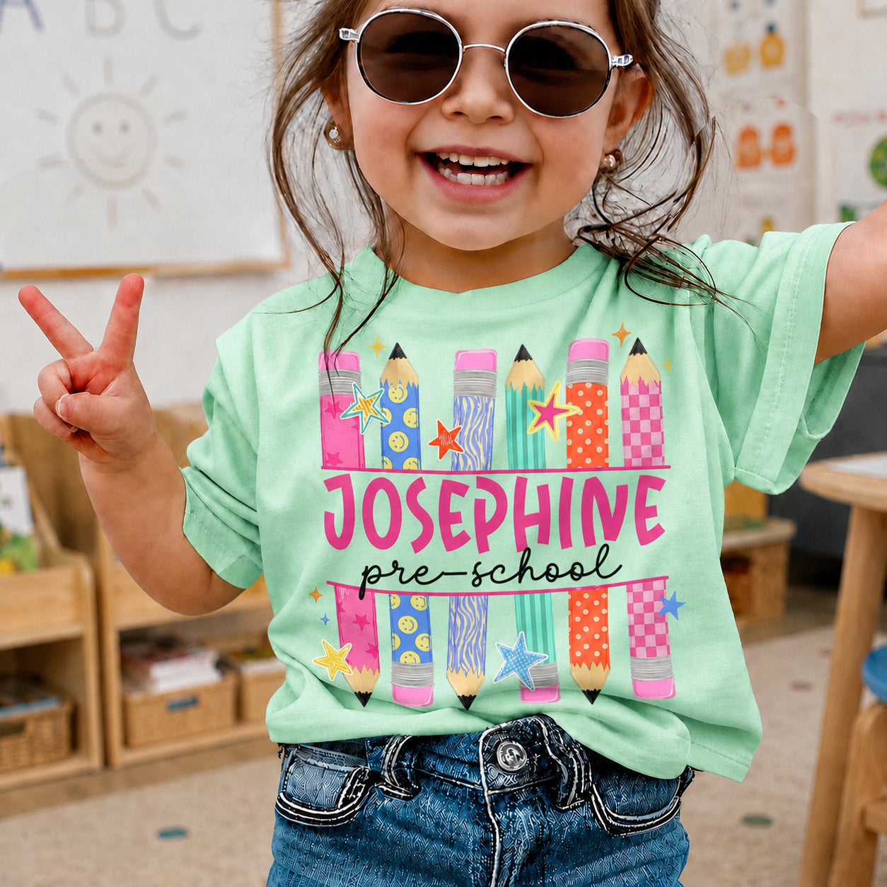 Personalized Kids Back to School Shirt, Custom Name and Grade Student Tee