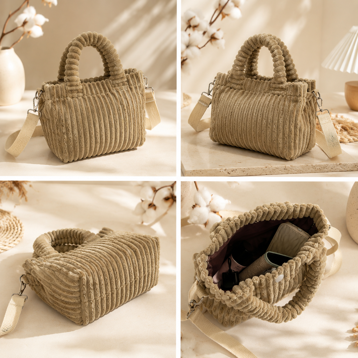 Personalized Kids Crossbody Bucket Bag With Name, Corduroy Student Bag, Back to School Gift