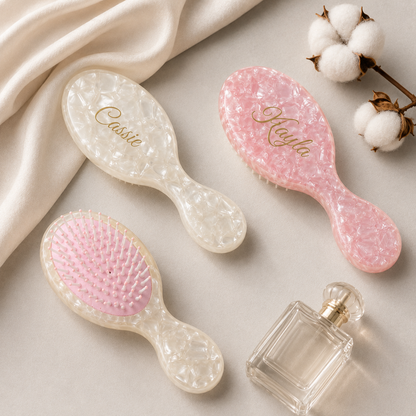 Personalized Air Cushion Hair Brush, Custom Grandma Name Portable Comb, Grandparents Day Gift