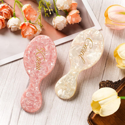 Personalized Air Cushion Hair Brush, Custom Grandma Name Portable Comb, Grandparents Day Gift
