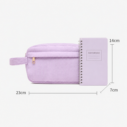 Personalized Girls Pencil Case, Custom Name Pencil Pouch with Flower Charm, Back to School Gift