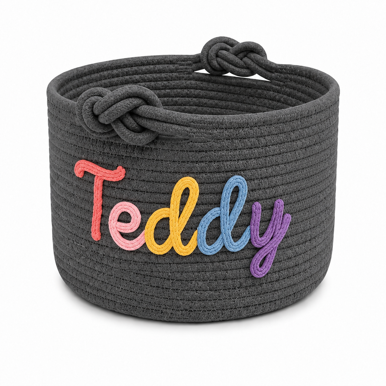 Personalized Pet Toy Storage Basket, Custom Cat and Dog Toy Basket, Pet Name Storage Bin