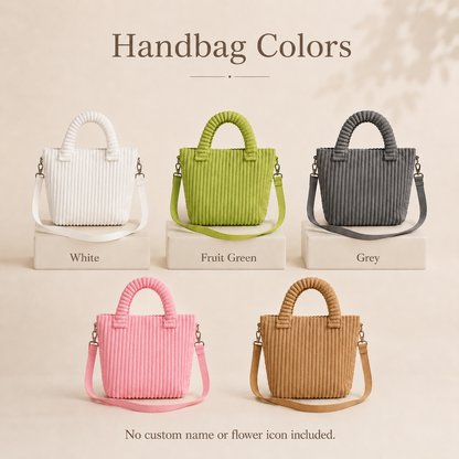 Personalized Kids Crossbody Bucket Bag With Name, Corduroy Student Bag, Back to School Gift
