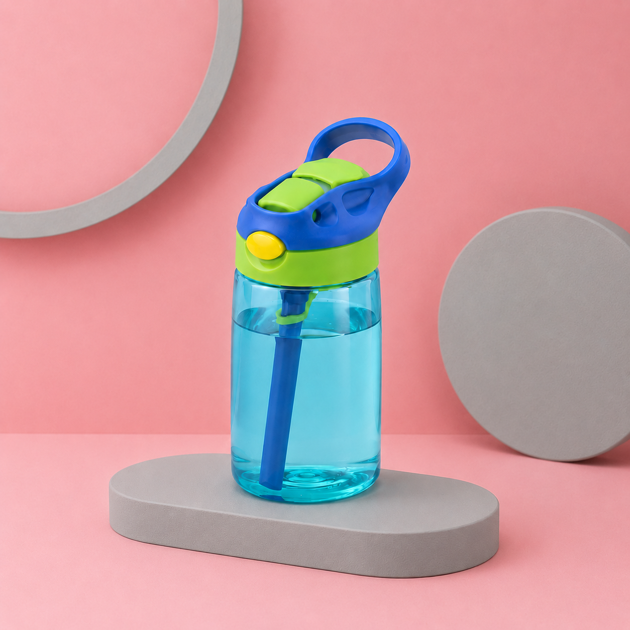 Personalized Kids Water Bottle, Custom Name School Bottle with Straw Lid, Back to School Gift for Students