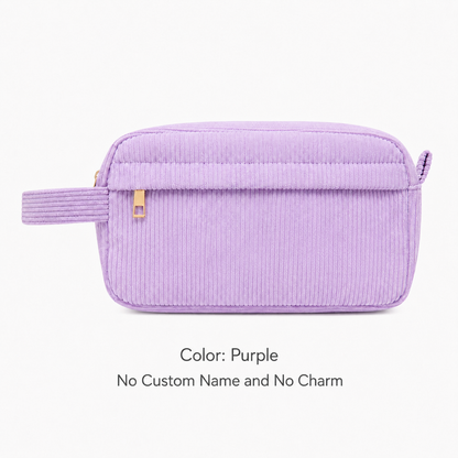 Personalized Girls Pencil Case, Custom Name Pencil Pouch with Flower Charm, Back to School Gift