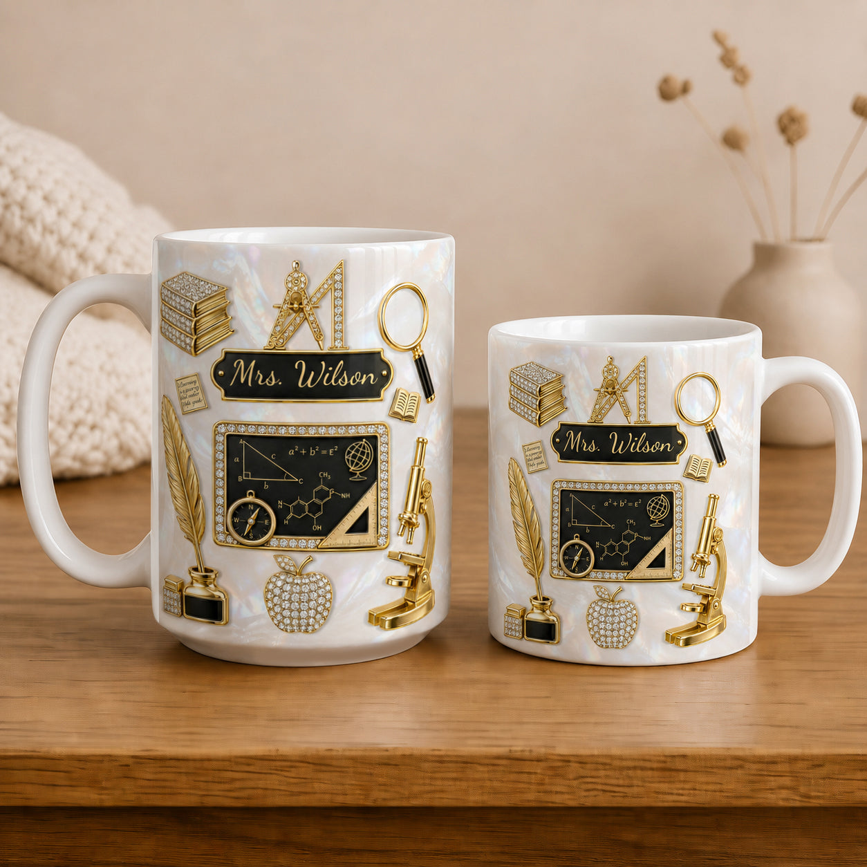 Personalized Teacher Name Mug, Custom Back to School Gift for Teacher