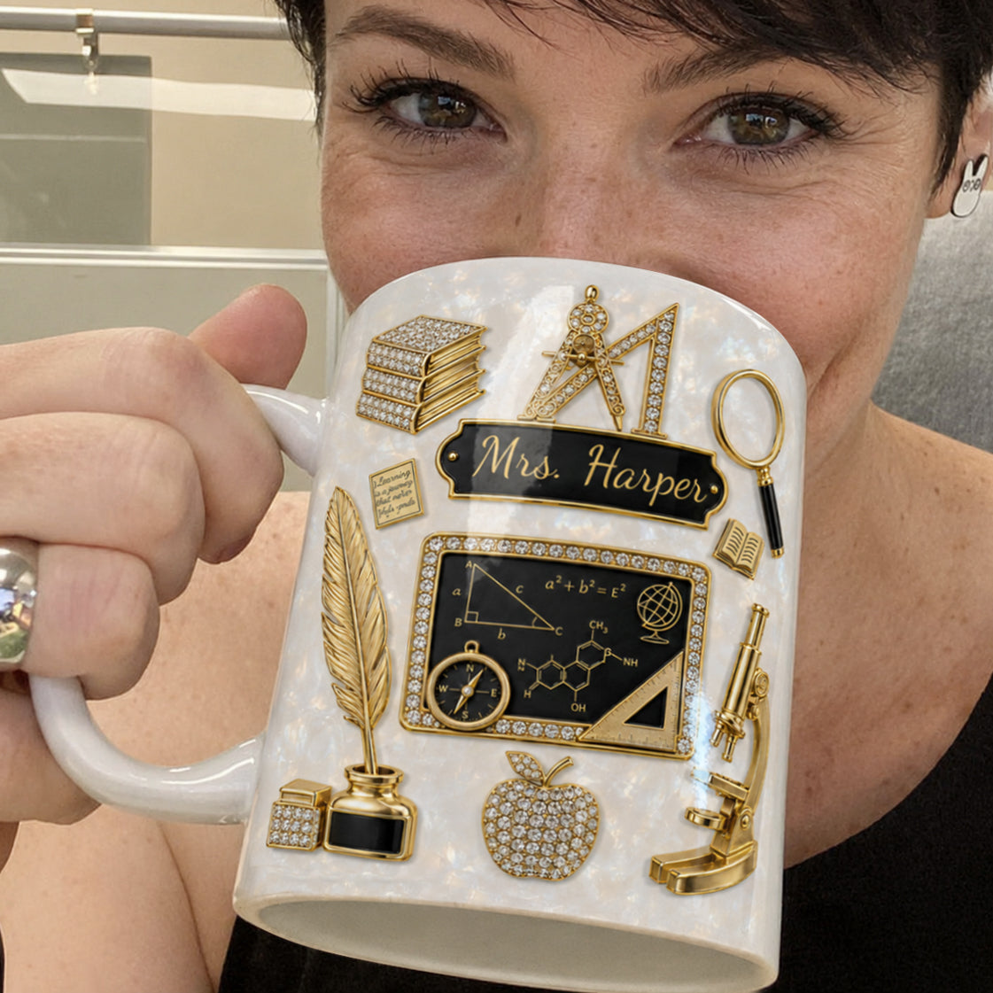 Personalized Teacher Name Mug, Custom Back to School Gift for Teacher