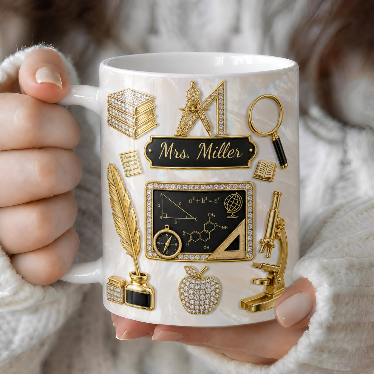 Personalized Teacher Name Mug, Custom Back to School Gift for Teacher