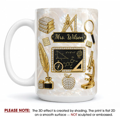 Personalized Teacher Name Mug, Custom Back to School Gift for Teacher