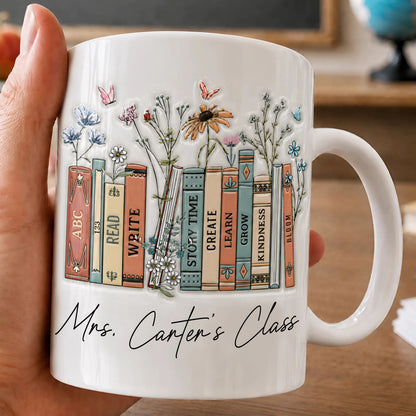 Personalized Teacher Class Mug, Custom Teacher Name Mug, Back to School Gift