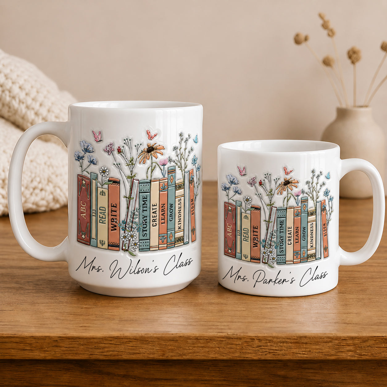 Personalized Teacher Class Mug, Custom Teacher Name Mug, Back to School Gift