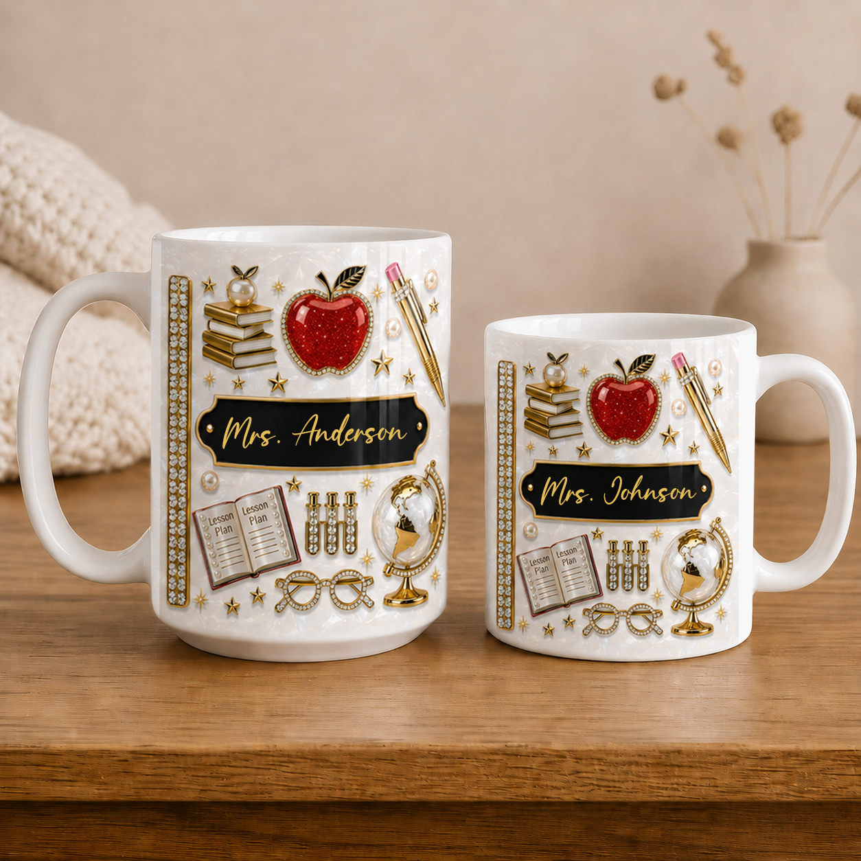 Personalized Teacher Name Mug, Custom Back to School Teacher Appreciation Gift