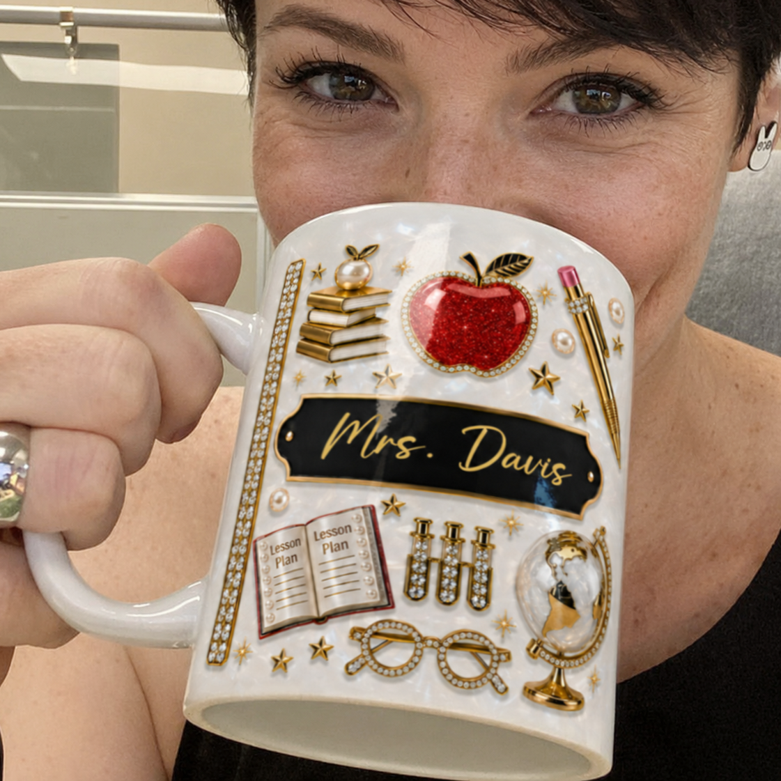 Personalized Teacher Name Mug, Custom Back to School Teacher Appreciation Gift