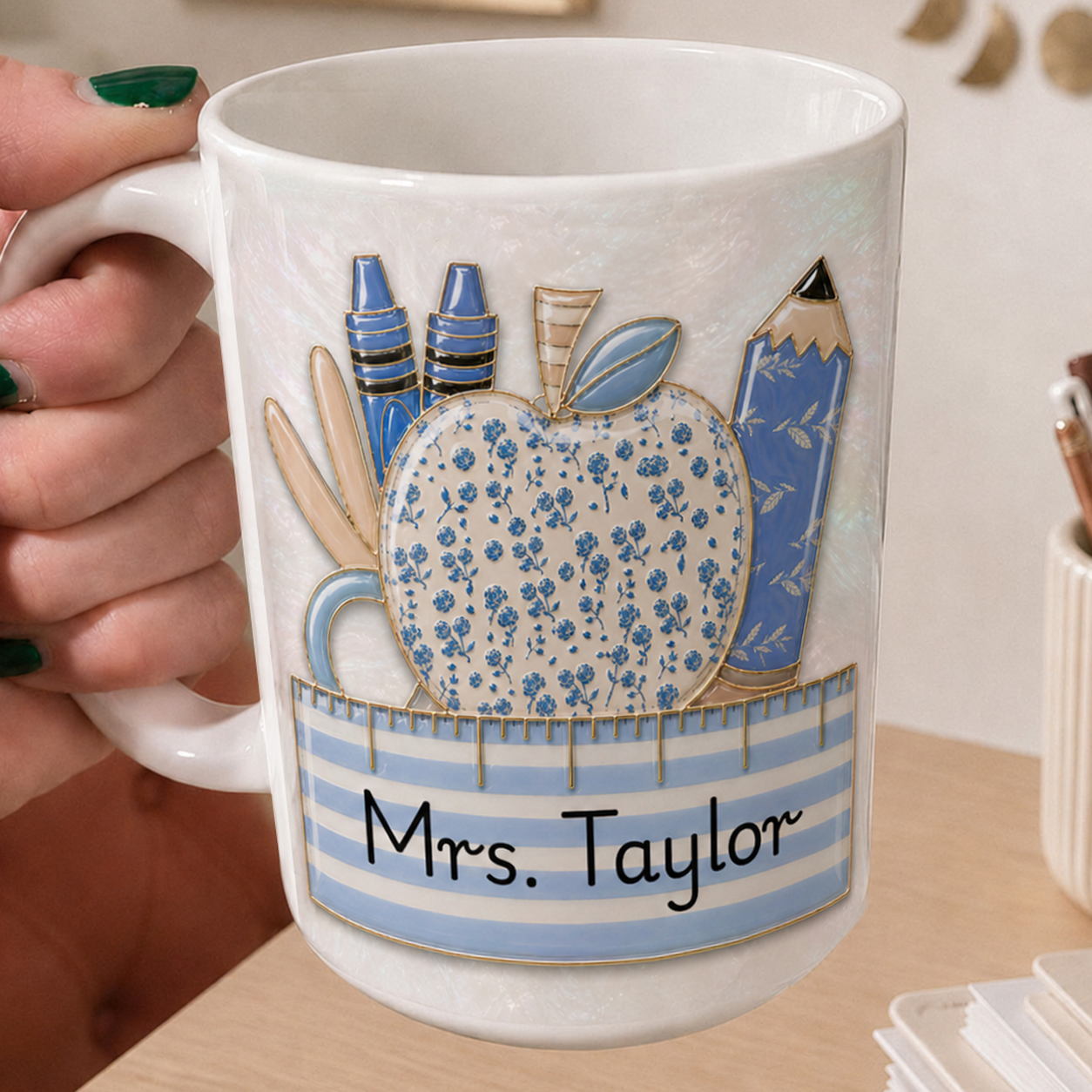 Personalized Teacher Mug, Custom Teacher Name Mug, Back to School Teacher Gift