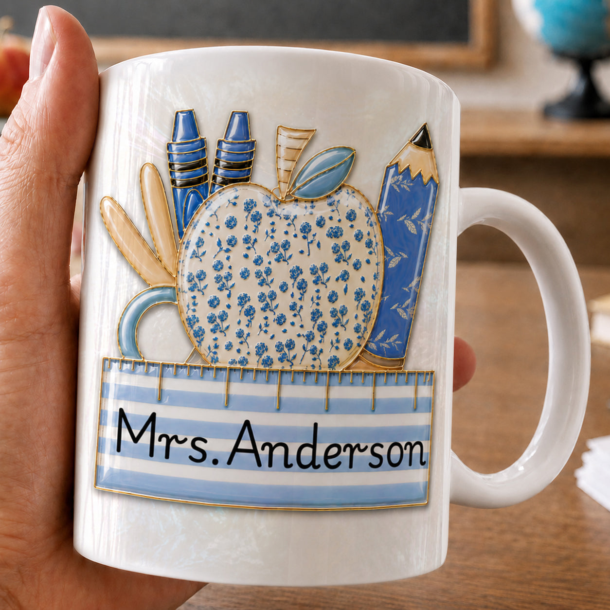 Personalized Teacher Mug, Custom Teacher Name Mug, Back to School Teacher Gift