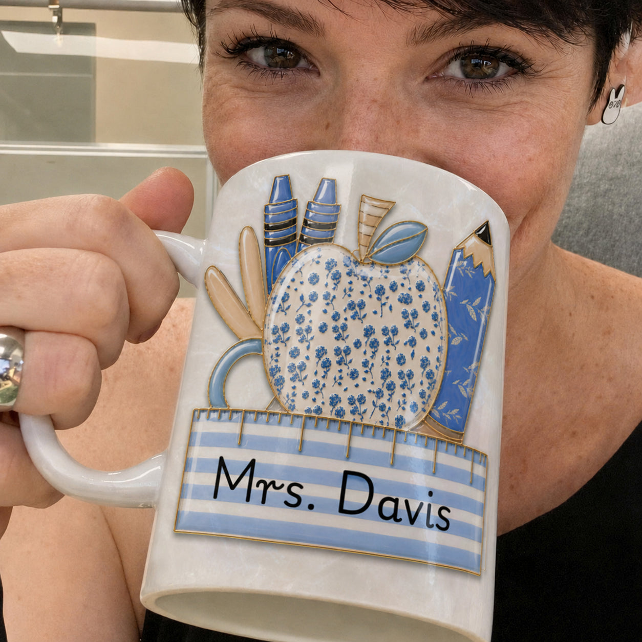 Personalized Teacher Mug, Custom Teacher Name Mug, Back to School Teacher Gift