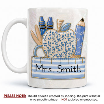 Personalized Teacher Mug, Custom Teacher Name Mug, Back to School Teacher Gift