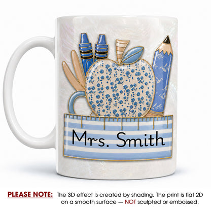 Personalized Teacher Mug, Custom Teacher Name Mug, Back to School Teacher Gift