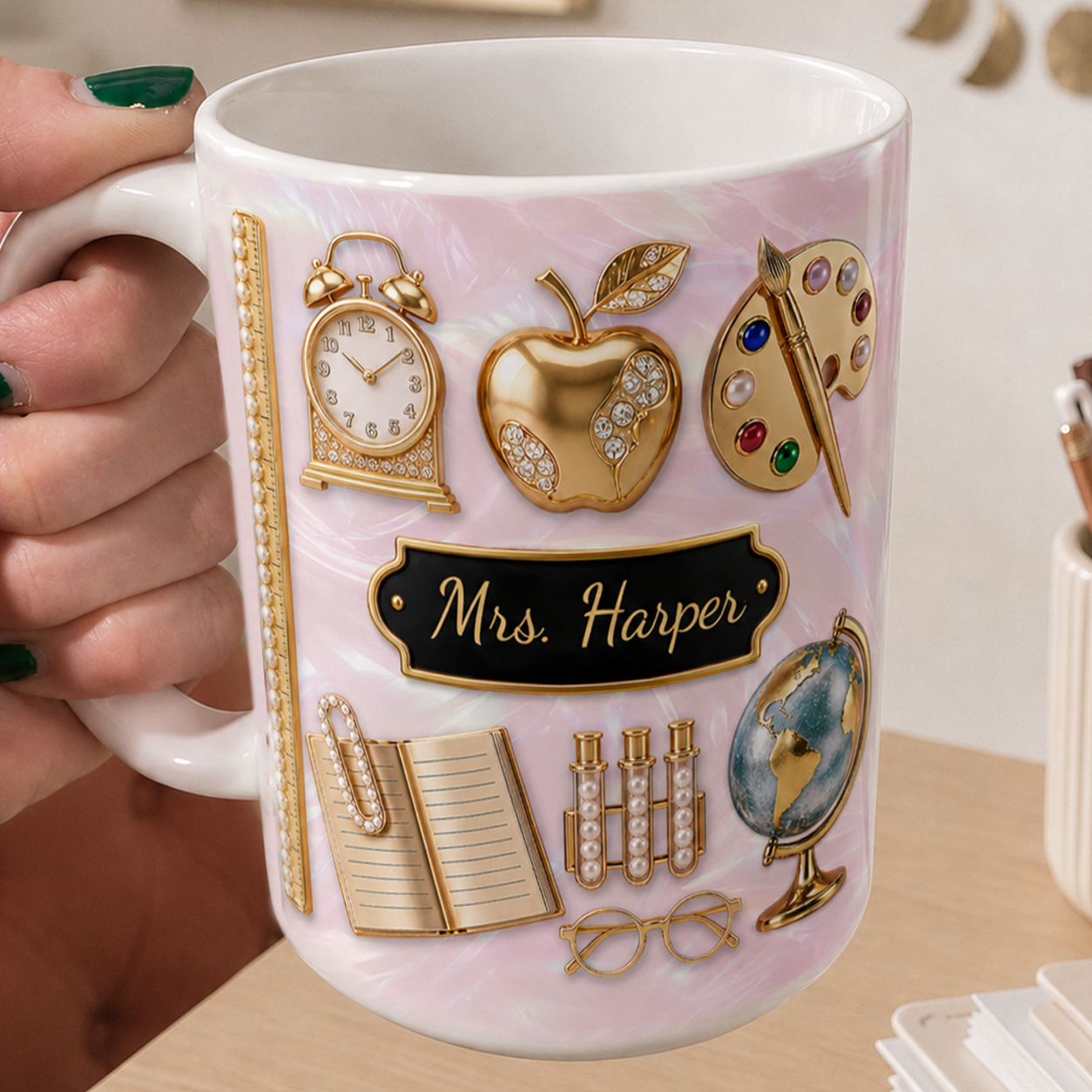 Personalized Teacher Name Mug, Custom Back to School Teacher Appreciation Gift